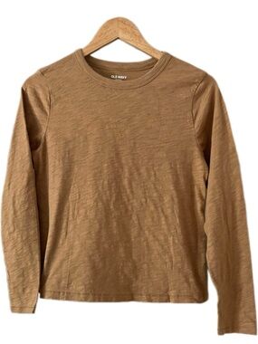 Old Navy Women’s Long Sleeve Everywear Crew Tee in Brown - S